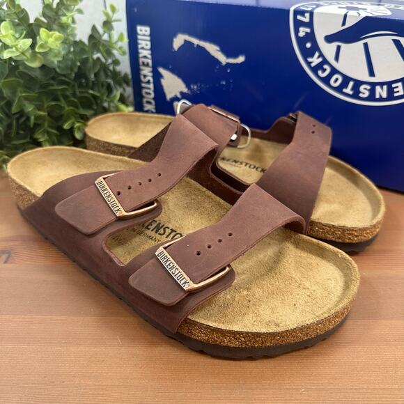 Birkenstock Arizona Oiled Leather Sandals Size 42 US W11/M9 0052531 - Picture 2 of 10